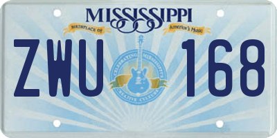 MS license plate ZWU168