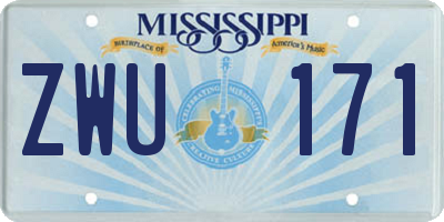 MS license plate ZWU171