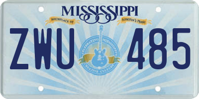 MS license plate ZWU485