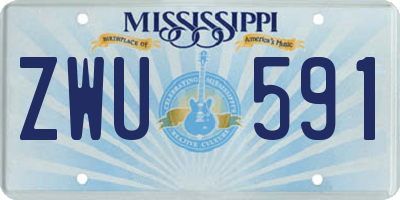 MS license plate ZWU591