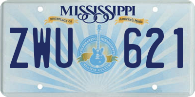MS license plate ZWU621