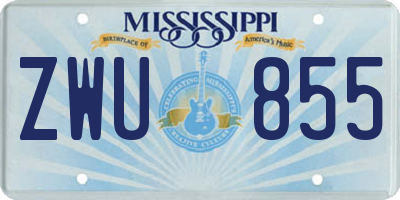 MS license plate ZWU855