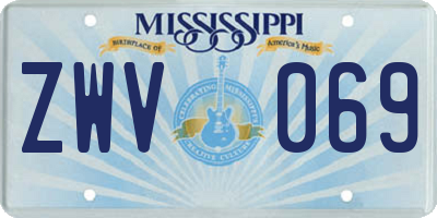 MS license plate ZWV069