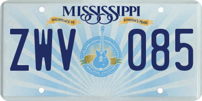 MS license plate ZWV085