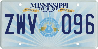 MS license plate ZWV096
