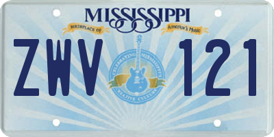 MS license plate ZWV121