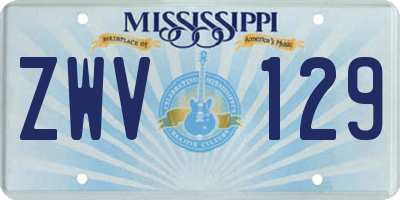 MS license plate ZWV129