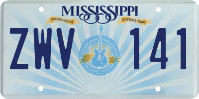 MS license plate ZWV141