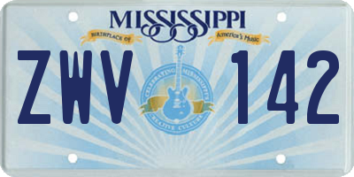 MS license plate ZWV142