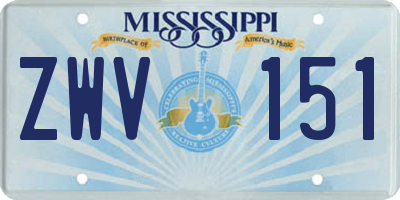 MS license plate ZWV151