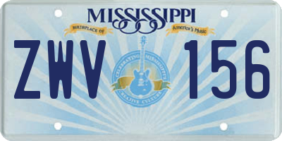 MS license plate ZWV156