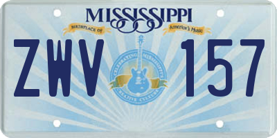 MS license plate ZWV157