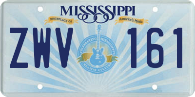 MS license plate ZWV161
