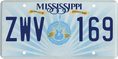 MS license plate ZWV169