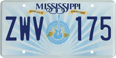MS license plate ZWV175