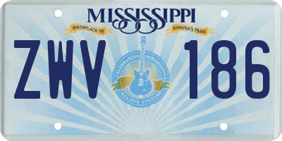 MS license plate ZWV186