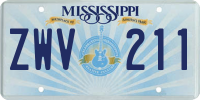 MS license plate ZWV211