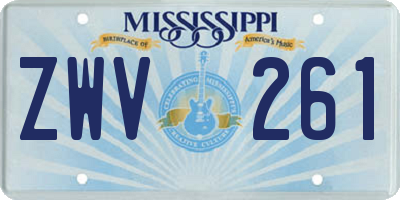 MS license plate ZWV261