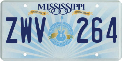 MS license plate ZWV264