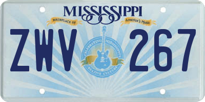 MS license plate ZWV267