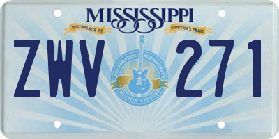 MS license plate ZWV271
