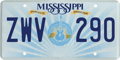 MS license plate ZWV290