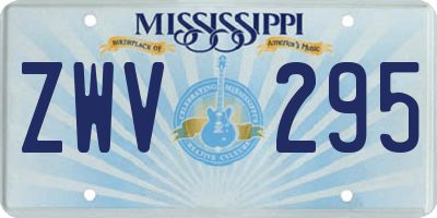 MS license plate ZWV295