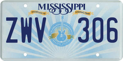 MS license plate ZWV306