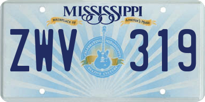 MS license plate ZWV319