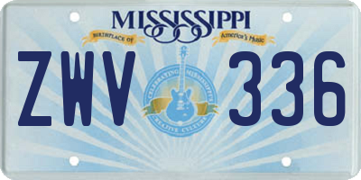 MS license plate ZWV336