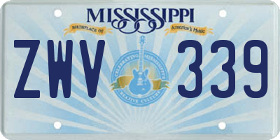 MS license plate ZWV339