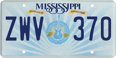 MS license plate ZWV370