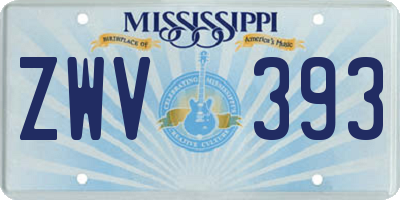 MS license plate ZWV393