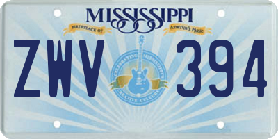 MS license plate ZWV394