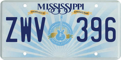 MS license plate ZWV396