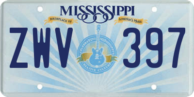 MS license plate ZWV397