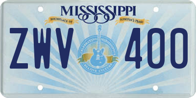 MS license plate ZWV400