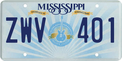 MS license plate ZWV401