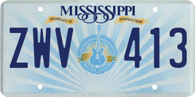 MS license plate ZWV413