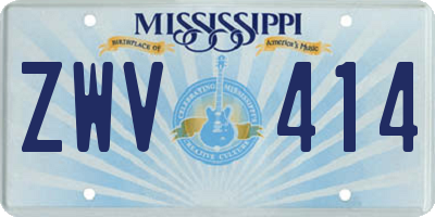 MS license plate ZWV414