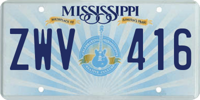 MS license plate ZWV416