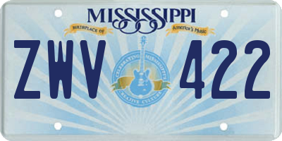 MS license plate ZWV422