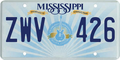 MS license plate ZWV426