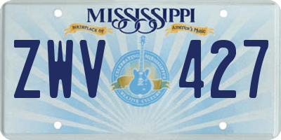 MS license plate ZWV427
