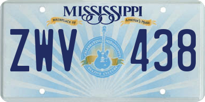 MS license plate ZWV438
