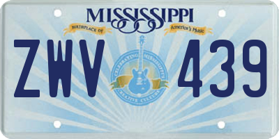 MS license plate ZWV439
