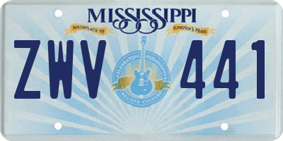 MS license plate ZWV441