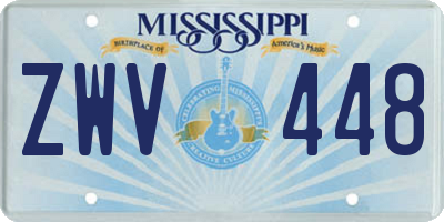MS license plate ZWV448