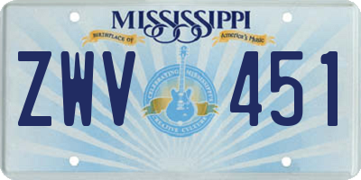 MS license plate ZWV451