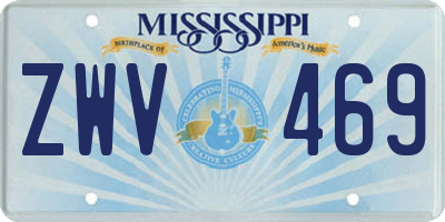 MS license plate ZWV469